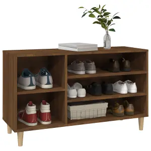 Berkfield Shoe Cabinet Brown Oak 102x36x60 cm Engineered Wood