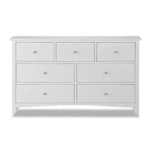 Edward Hopper White 3 Over 4 Chest of Drawers