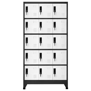 Berkfield Locker Cabinet Anthracite and White 90x40x180 cm Steel