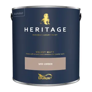 Dulux Trade Heritage Mid Umber Velvet matt Wall paint, 2.5L