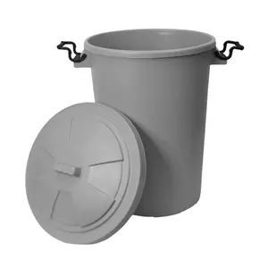 simpa 85L Grey Plastic Locking Lid Bin