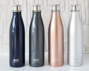 Built 740ml Double Walled Stainless Steel Water Bottle Midnight Blue