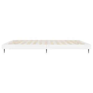 Berkfield Bed Frame High Gloss White 150x200 cm 5FT King Size Engineered Wood