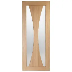 Internal Verona Oak Obscure Glass Door 2040 x 826 x 40mm