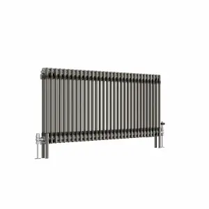 Right Radiators 600x1460 mm Horizontal Traditional 2 Column Cast Iron Style Radiator Raw Metal