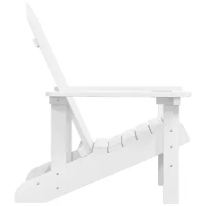 Berkfield Garden Adirondack Chair HDPE White