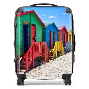 Beach Huts At Muizenberg Beach Suitcase - Large