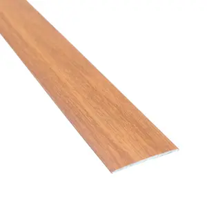 Self-adhesive wood effect aluminium door floor bar edge trim threshold profile  930mm x 35mm a08 amber oak