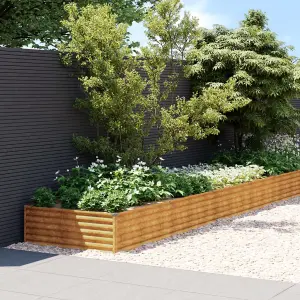 Berkfield Garden Raised Bed 579x100x36 cm Corten Steel