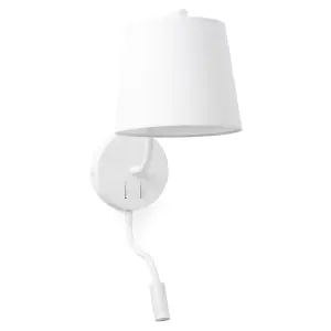 Luminosa LED 1 Light Indoor Wall Light Reading Lamp White, E27