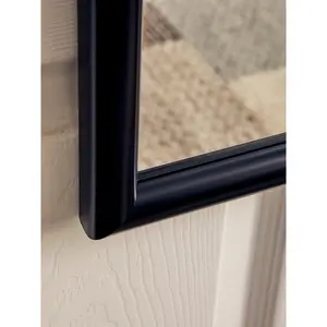 Overdoor Full Length Mirror Black