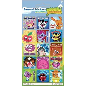 Moshi Monsters Foil Characters Reward Stickers Multicoloured (One Size)