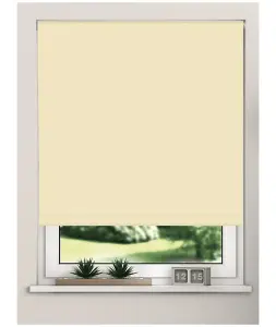 Trimmable Thermal Blackout Roller Blinds 165cm Drop x Width 85cm Cappuccino