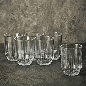 URBNLIVING 300ml Glass Drinking Tumblers Cups Whiskey Water Highball Set of 6