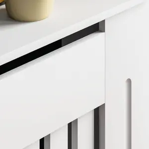 Vida Designs Chelsea Medium White MDF Radiator Cover