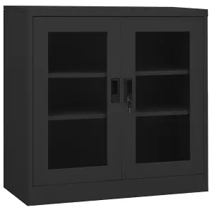 Berkfield Office Cabinet with Planter Box Anthracite 90x40x113 cm Steel