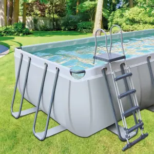 Avenli 21ft x 10ft x 52" Rectangular Above Ground Swimming Pool, Sand Filter Pump & Accessories