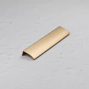 200mm Brushed Brass Profile Edge Cabinet Pull Cupboard Door Drawer Wardrobe Furniture