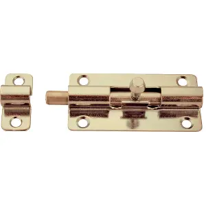 Blooma Brass effect Steel Barrel Door bolt (L)102mm (W)15mm