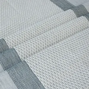 Neel Blue 55" x 118" Table Cloth, Stylish Polyester Linen Rectangle Table Cover, Grey