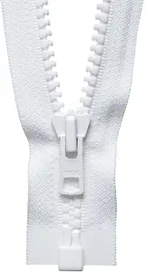 HYV/W O/E ZIP 71CM - Vislon Heavyweight Open End Zip: 71cm: White - YKK