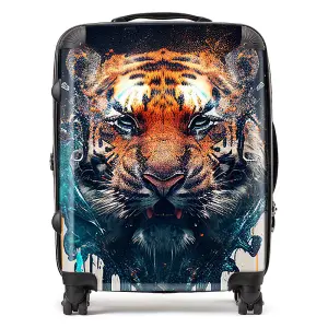 Tiger Face Splashart Suitcase - Large