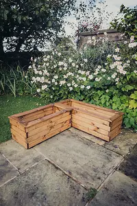 Valley Trough Large - Timber Garden Planter - L39 x W90 x H32 cm