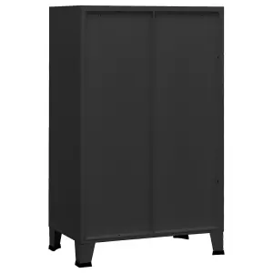 Berkfield Industrial Storage Cabinet Black 70x40x115 cm Metal