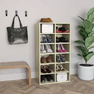 Shoe Rack Sonoma Oak 54x34x100.5 cm Engineered Wood