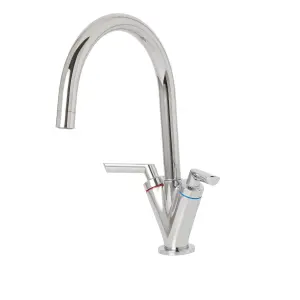 Cooke & Lewis Treur Chrome effect Kitchen Monobloc Tap