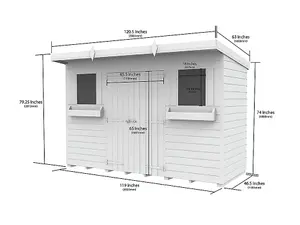 DIY Sheds 10x4 Pent Summer Shed Loglap