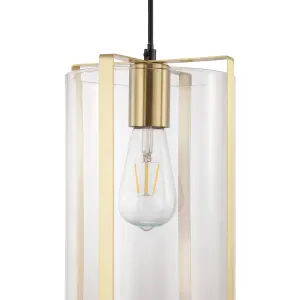 GoodHome Saiphi Gold effect Pendant ceiling light, (Dia)185mm