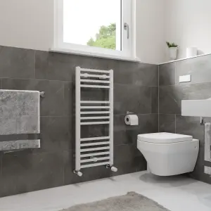 Agadon Willow Designer Towel Radiator 922 x 400 mm White - 1014 BTU - 10 Years Guarantee