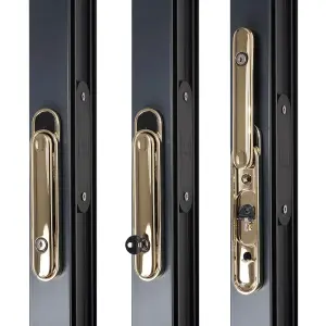 greenteQ CentreFold Bifold Door Handle (3 Pack) - Gold (Polished)