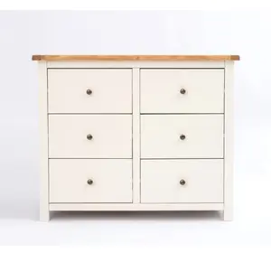 Maggiori 6 Drawer Chest of Drawers Brass Knob