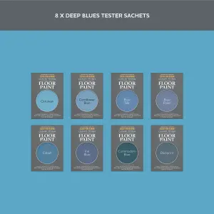 Rust-Oleum Blue Chalky Floor Paint Tester Samples - 10ml