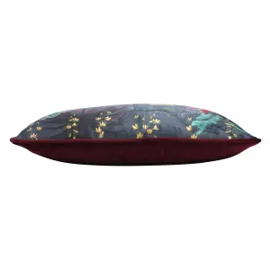 Evans Lichfield Zinara Leopard Rectangular Velvet Piped Feather Filled Cushion