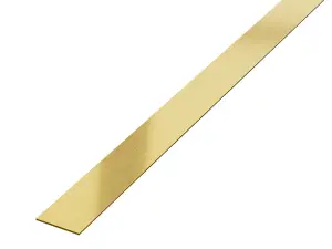 ILCOM decorative profile I 20mm x 2440mm x 0.65mm Gold Brushed Stainless Steel