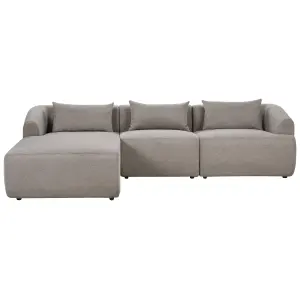 Corner Sofa SVANSELE Taupe Fabric Right Hand