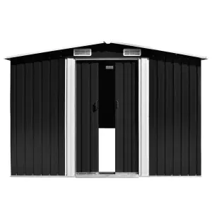 vidaXL Garden Shed 257x580x181 cm Metal Anthracite