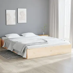 Berkfield Bed Frame Solid Wood 120x190 cm Small Double