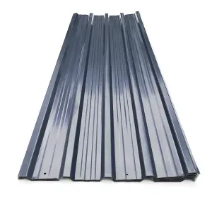 12 Pcs Charcoal Black Wainscoting Panels for Wall Corrugated Building Roof Cladding L 129 cm x W 45 cm x T 0.27 mm