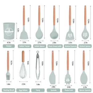 Yaheetech 12 Piece Cooking Utensil Set Green