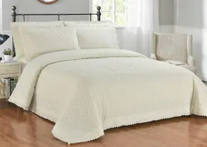 Richmond Ivory Duvet Cover Set Luxury Double Bedding Set With Pillowcases Embroidered