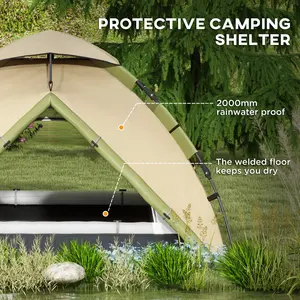 3 Person Tent Green/Beige