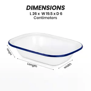 Enamel Rectangular Pie Dish