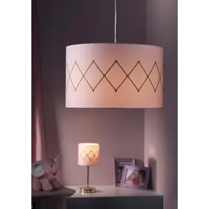 Luminosa Rosita Cylindrical Pendant Ceiling Light, Pink