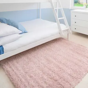 Super Soft Blush Pink Shaggy Area Rug 200x290cm