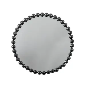 Callanan Round Metal Framed Wall Mounted Accent Mirror Black