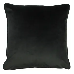 Evans Lichfield Midnight Garden Velvet Piped Feather Filled Cushion